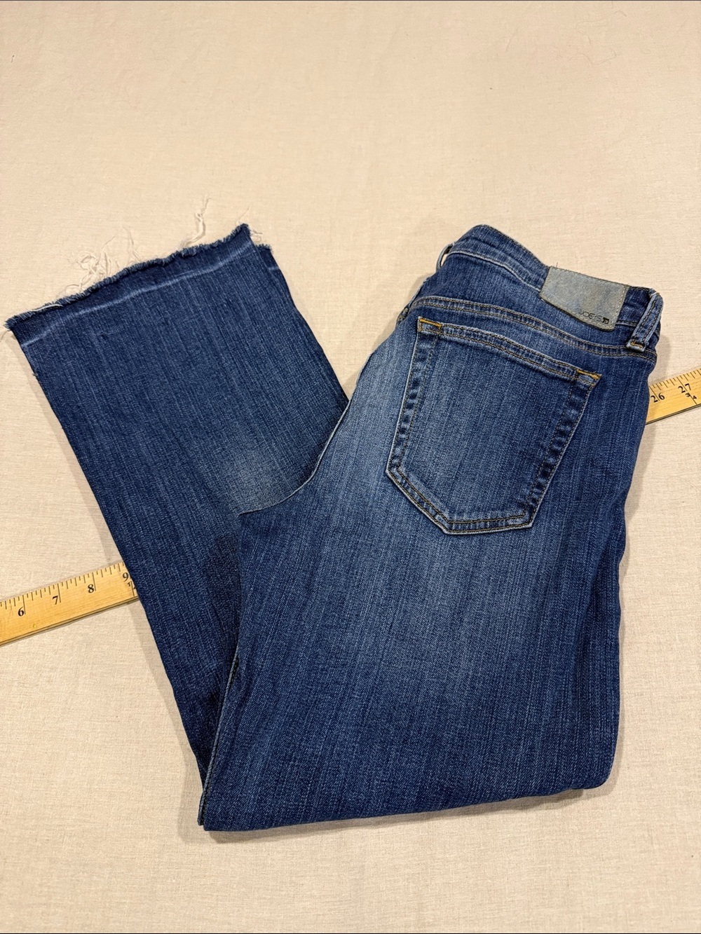 Joe's Jeans Collector’s Edition The Olivia Dark Blue Mid-Rise Cropped Flare